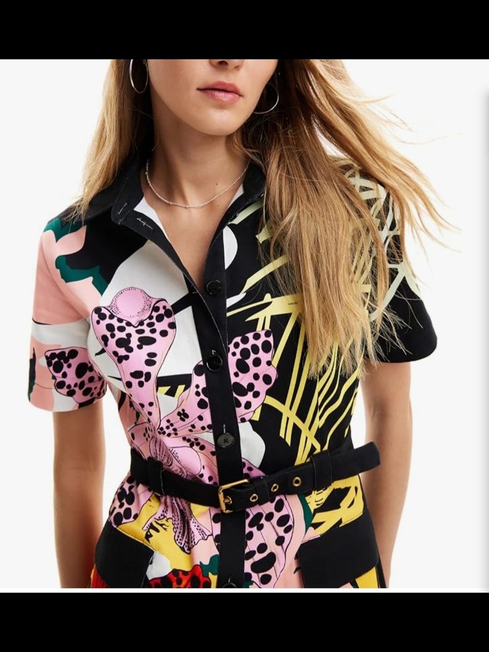 Desigual M. Christian Lacroix Short Orchid Shirt Dress - Picture 3 of 11